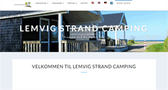 Desktop Screenshot of lemvigcamping.dk