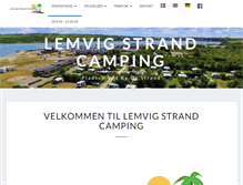 Tablet Screenshot of lemvigcamping.dk